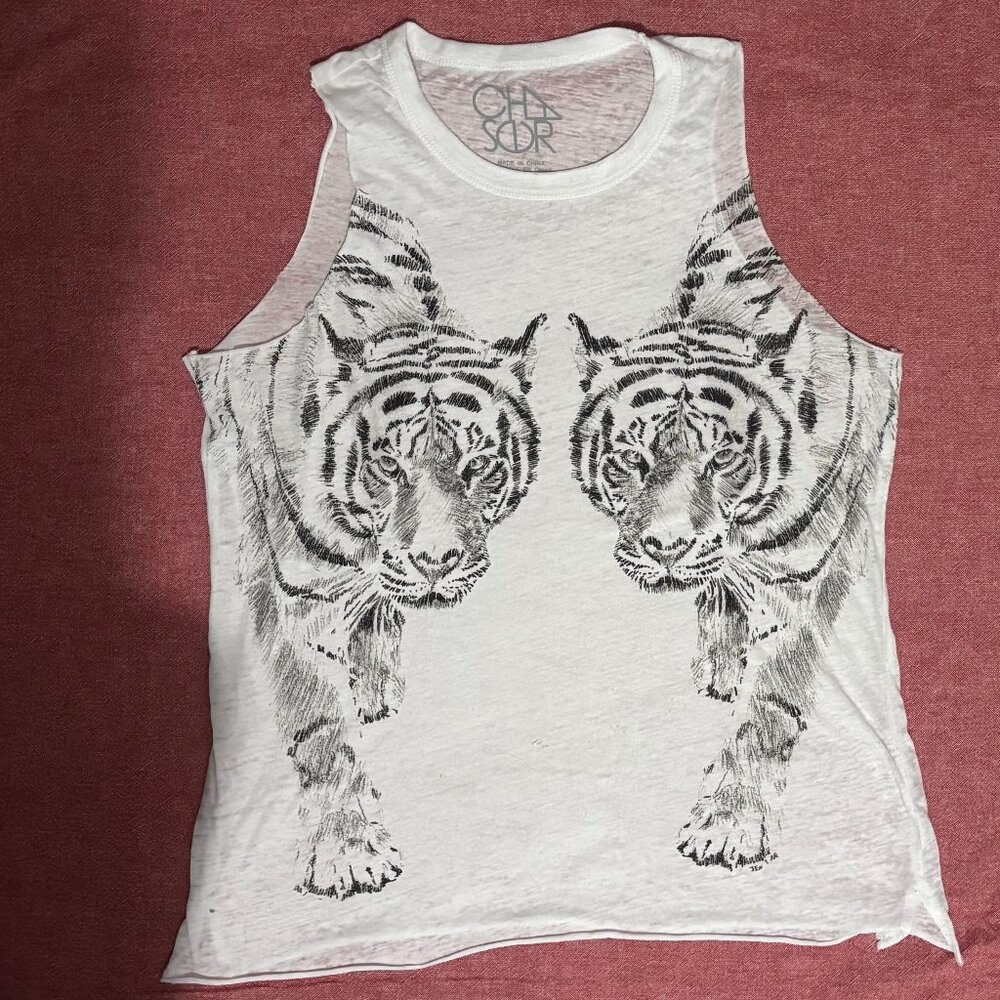 White Tiger Muscle Top